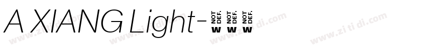 A XIANG Light字体转换